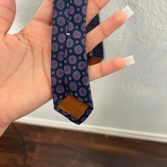 Geoffrey Beene Mens Neck Tie Size OS Blue Purple Business Workwear Formal - Picture 5 of 7